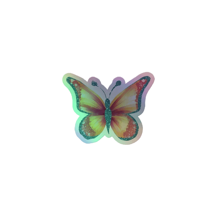 Whimsical Butterfly Holographic Sticker product image (1)