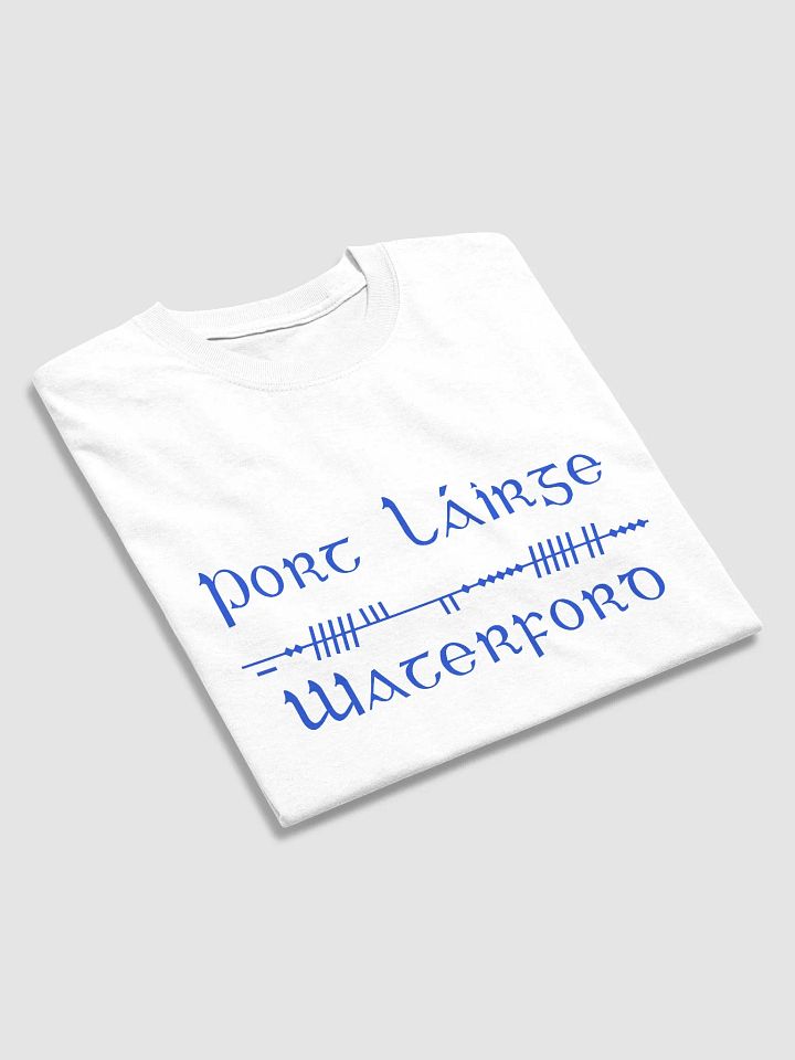 Waterford/Port Láirge Scholastic style Ogham, White Printed T-shirt product image (2)