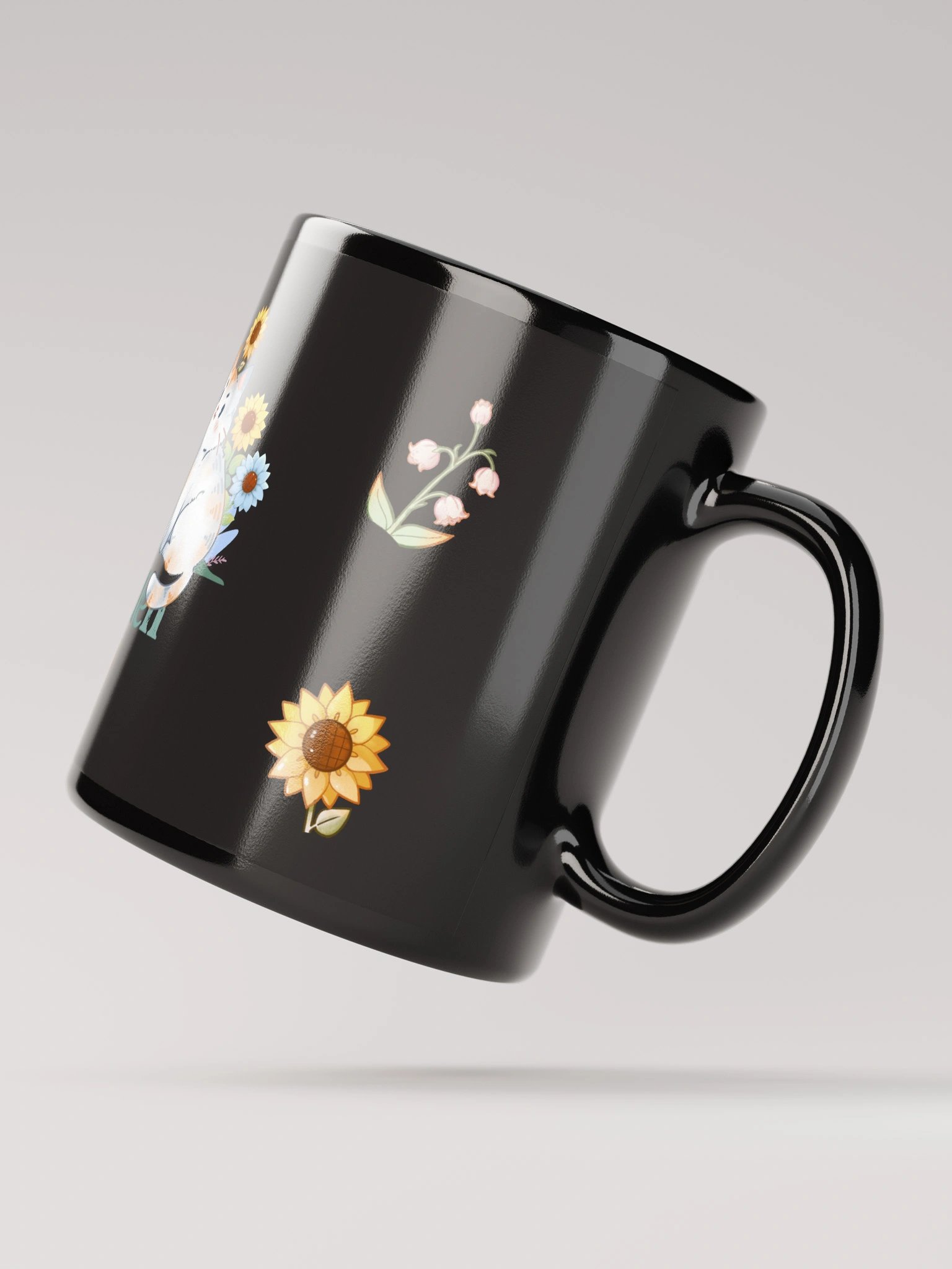 Life is a cat garden - black mug product image (2)