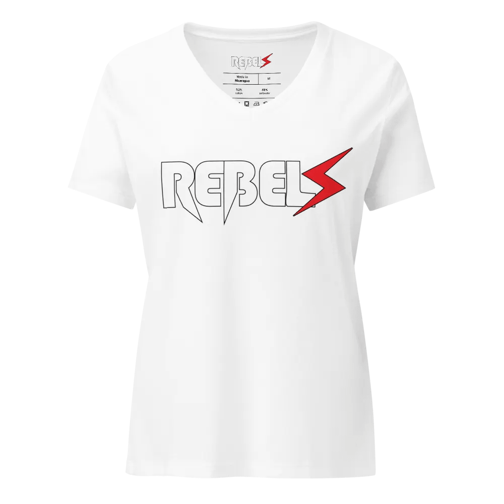 Woman's V Neck | White | White/Red product image (1)