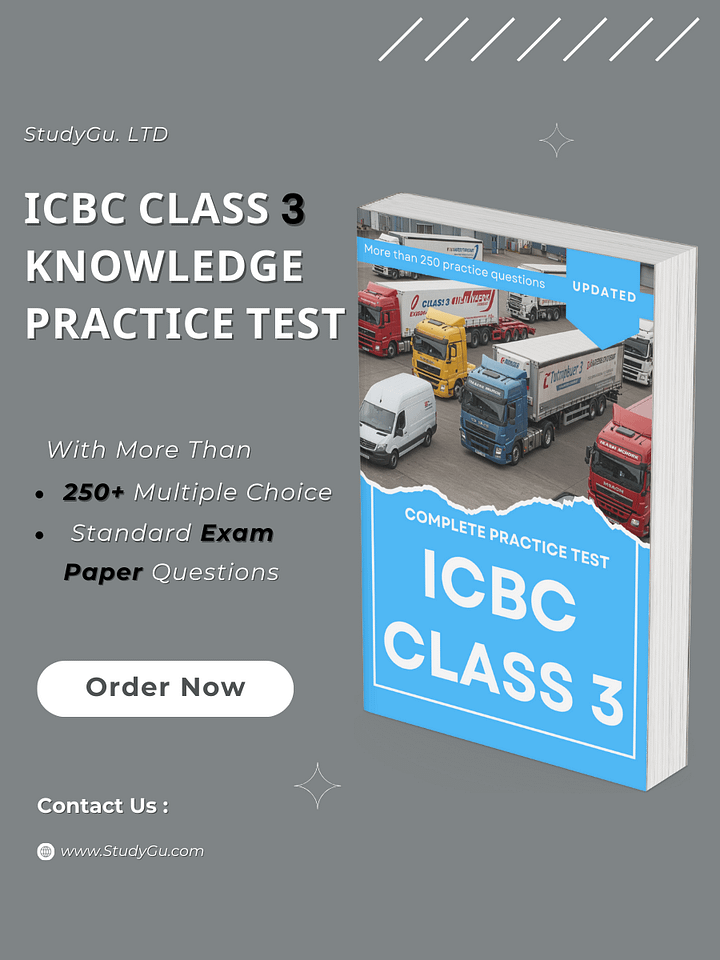 Complete ICBC Class 3 Knowledge Practice Test product image (1)