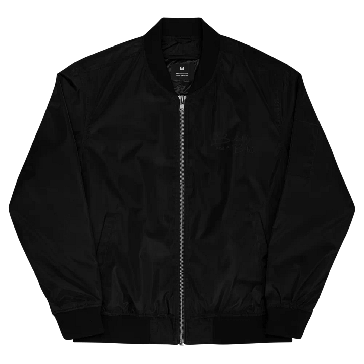 Bubbly and a B*tch (monochrome black) premium recycled bomber jacket product image (1)