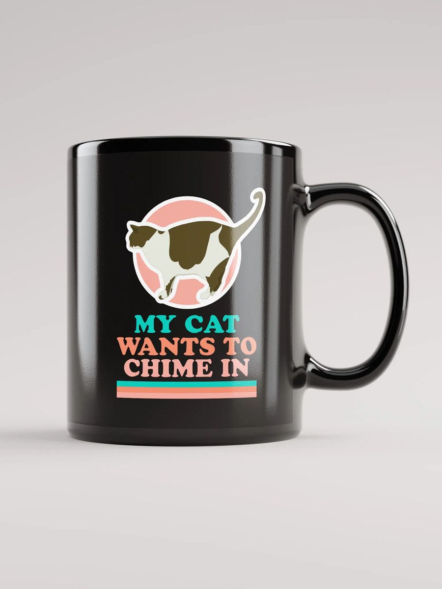 Cat Chime - Black Mug product image (2)