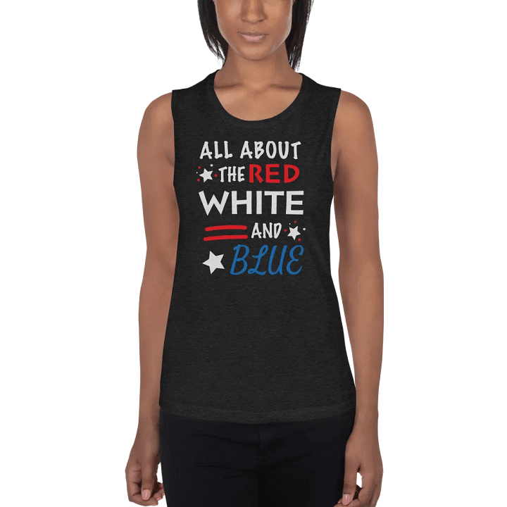 Patriotic Pride Vibes-Bell Canvas Women's Flowy Muscle Tank product image (2)