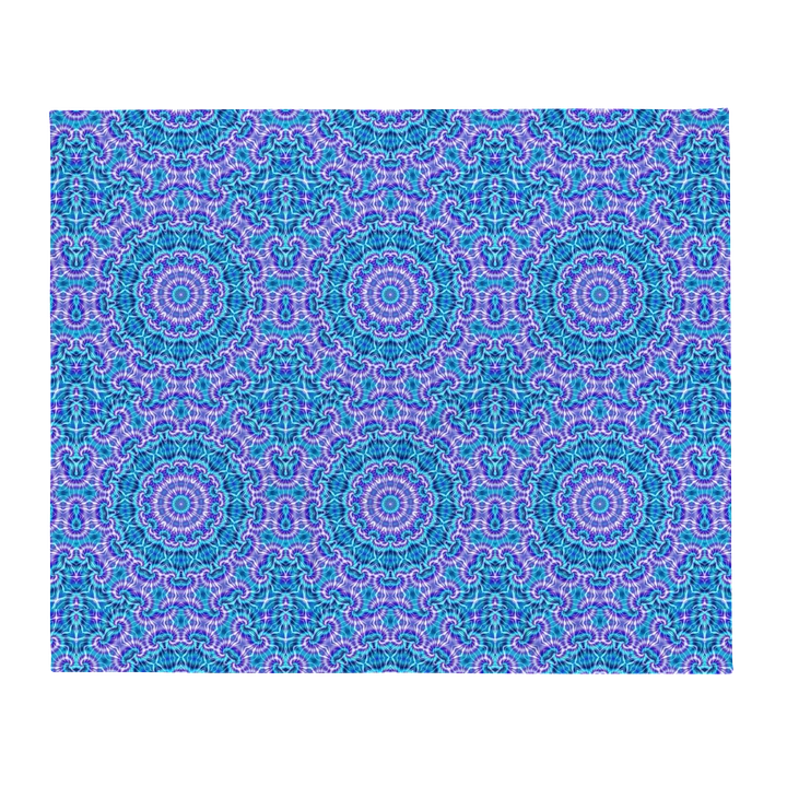Blue and Purple Tie Die Kaleidoscope Throw Blanket product image (13)