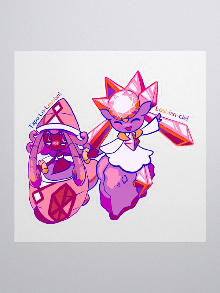 Tapu Le-Lesbian and Lesbian-cie Girlfriends Sticker! product image (1)