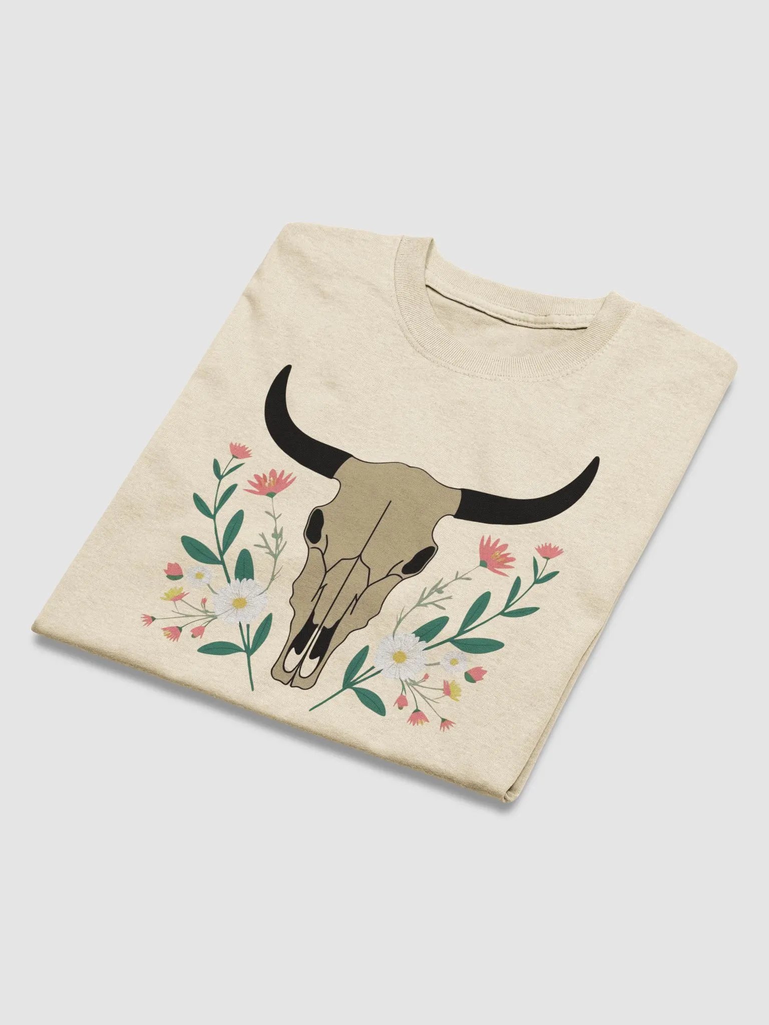 Bull Skull Western Graphic Tee For Women product image (24)