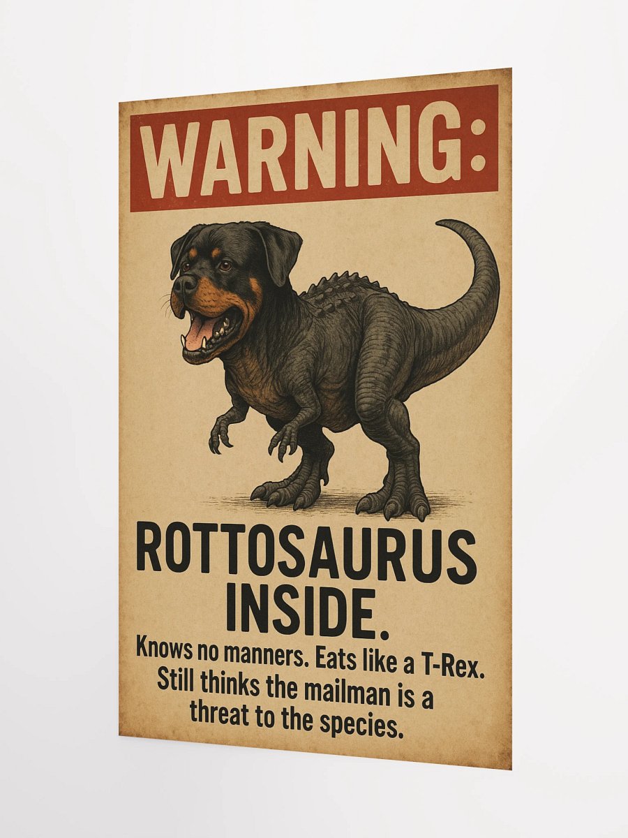 WARNING ROTTOSAURUS INSIDE Poster product image (8)