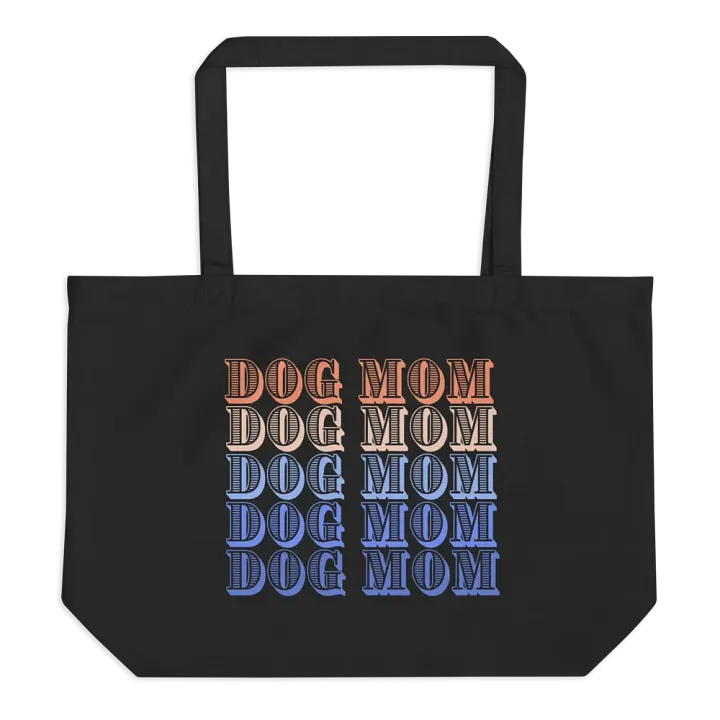Dog Mom Large E-Conscious Organic Cotton Tote Bag product image (1)
