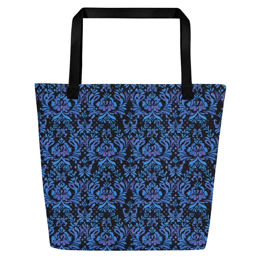 Big printed tote bag with Blue morocan design product image (1)