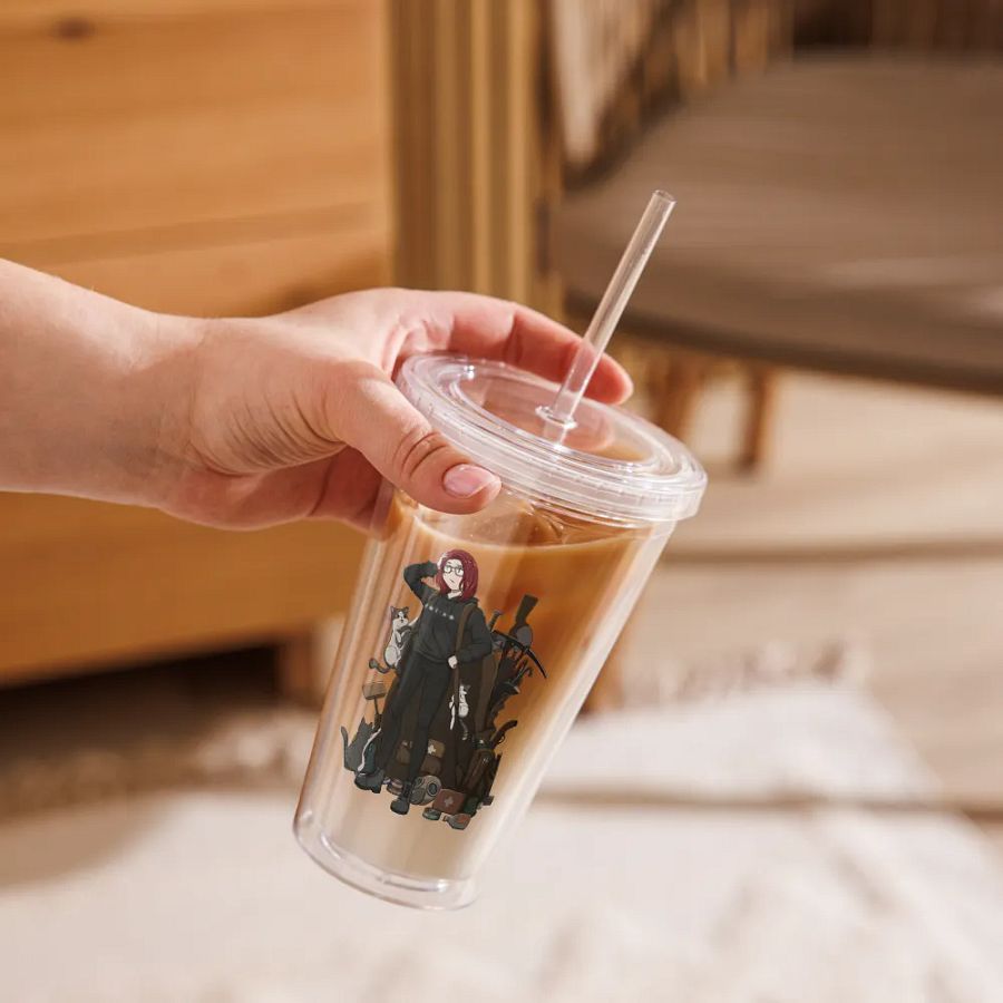 Loot Joblin Double Wall Clear Plastic Tumbler product image (3)