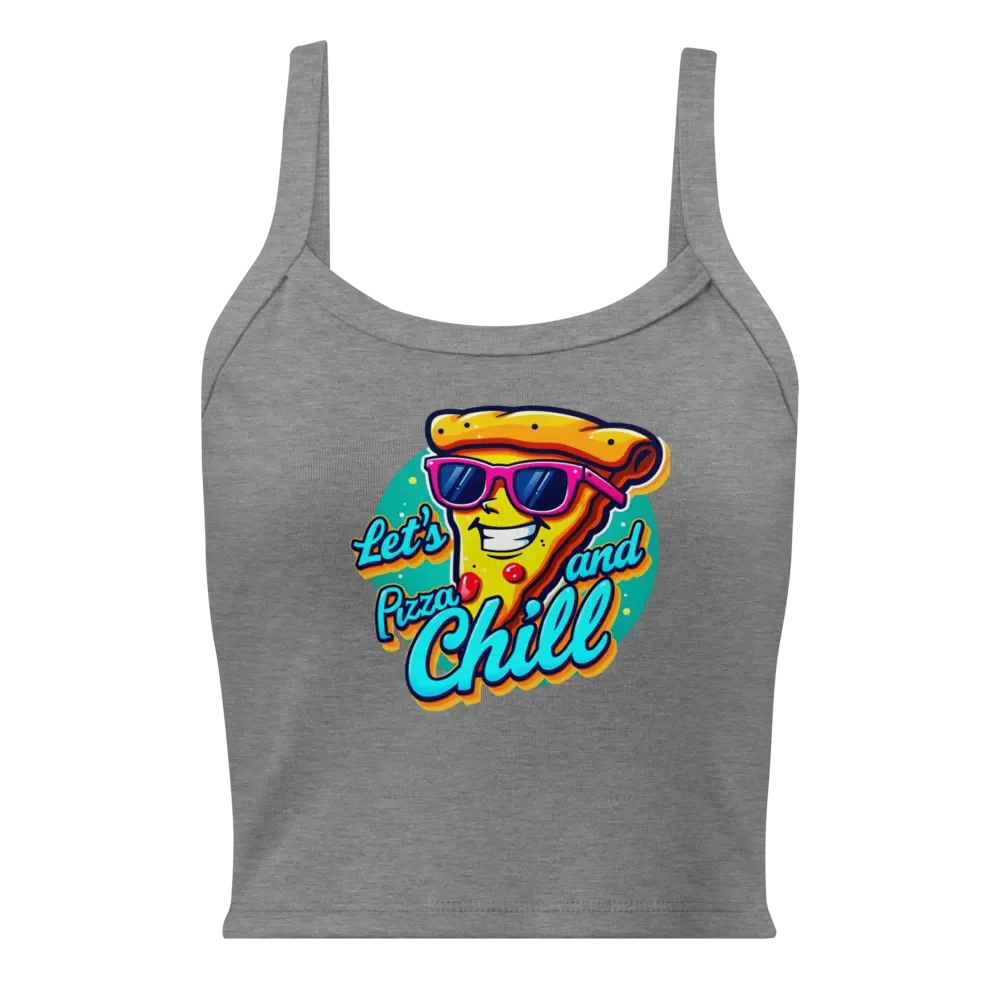 Pizza and Chill Micro-Rib Tank Top Bella+Canvas (Women's) product image (3)