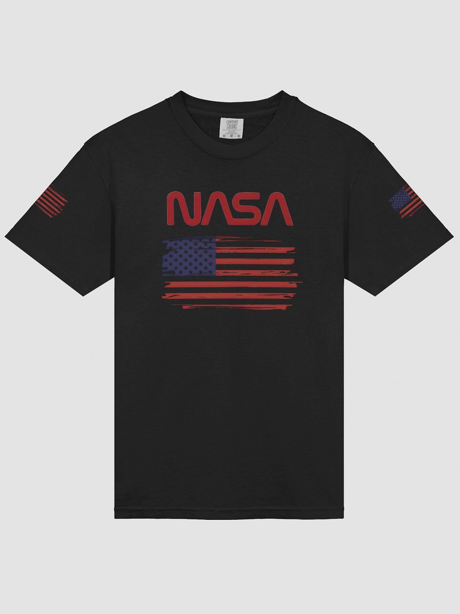 Garment-Dyed Heavyweight Man T-Shirt NASA + USA Flag Logo product image (3)
