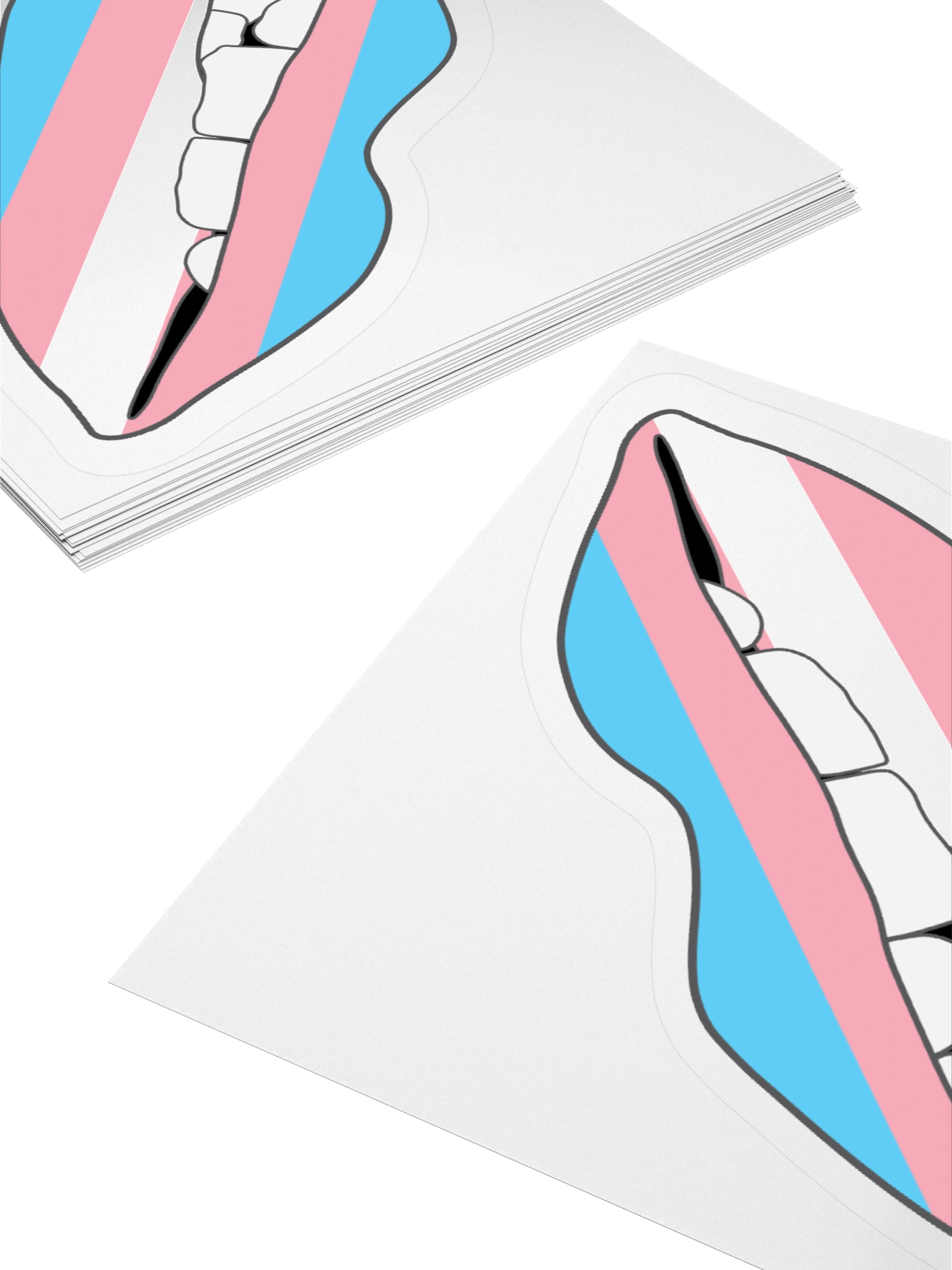 Trans Pride Flag Biting Lips Sticker product image (12)