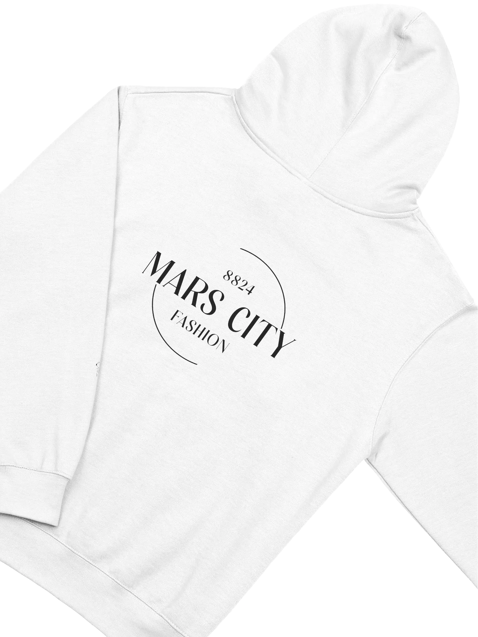 MARS CITY BLACK ASTRONAUT 8824 OUTLINE FRONT WITH MARS CITY FASHION BACK HOODIE IN 6 LIGHT COLORS product image (22)