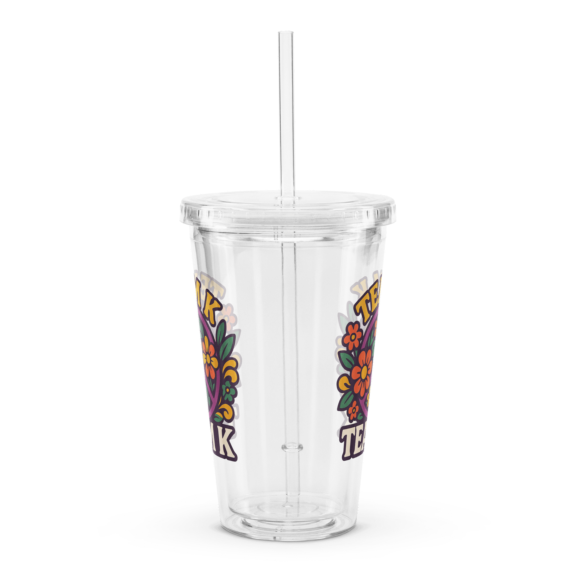 Team K 1960's Clear Plastic Tumbler product image (3)
