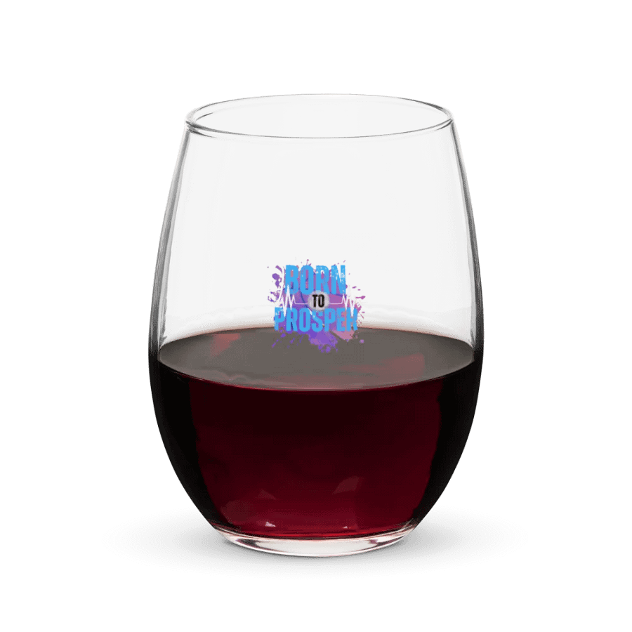Born to Prosper Tiny Print Reverie Stemless Wine Glass product image (5)