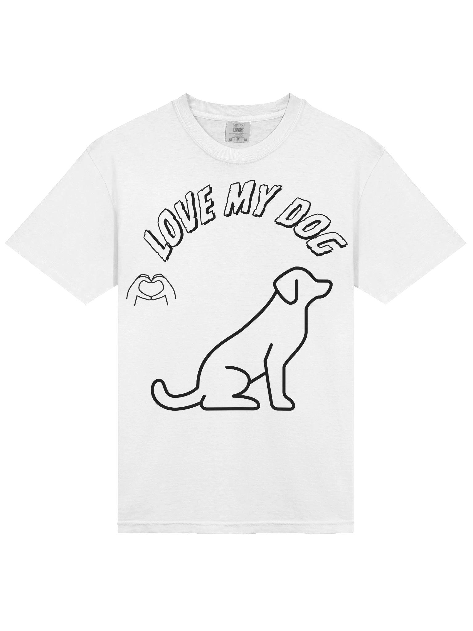 Love My Dog Heavyweight Cotton T-Shirt product image (30)