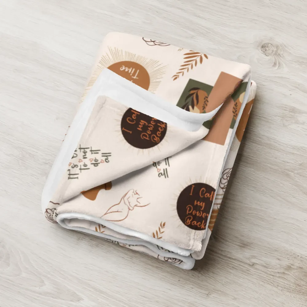 Aesthetic Menopause Self-Care Quotes Blanket product image (9)