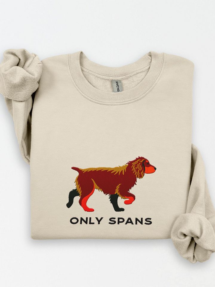 Only Spans Sweatshirt (Embroidered) of a Working Cocker Spaniel(Liver & Tan) product image (1)