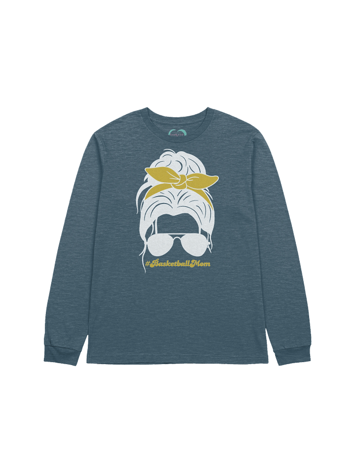 Basketball Mom Long Sleeve Tee - large logo (gold) product image (5)
