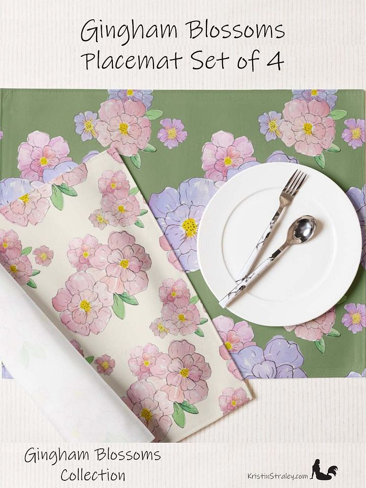 Gingham Blossoms Placemat Set of 4 product image (1)