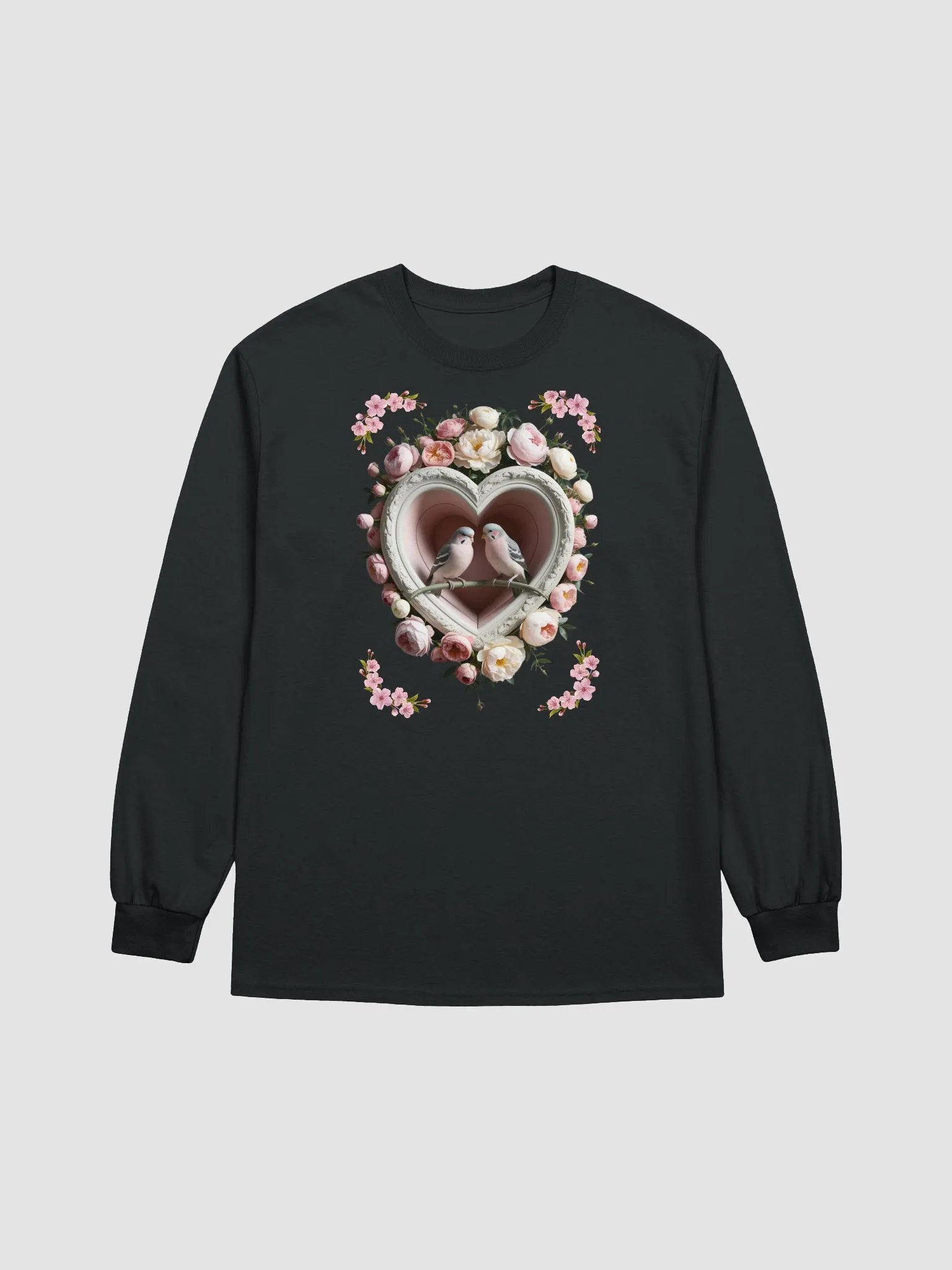 Lovebirds and Blossoms Long Sleeve Tee product image (3)