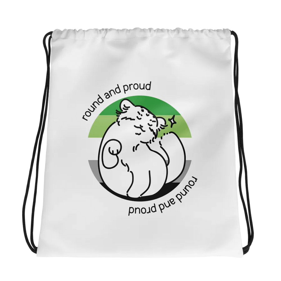 Round and Proud Manul Aromantic Version - Drawstring Bag product image (1)