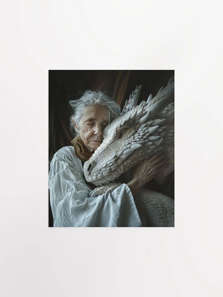 Elder lady with her dragon 01 - Poster product image (3)