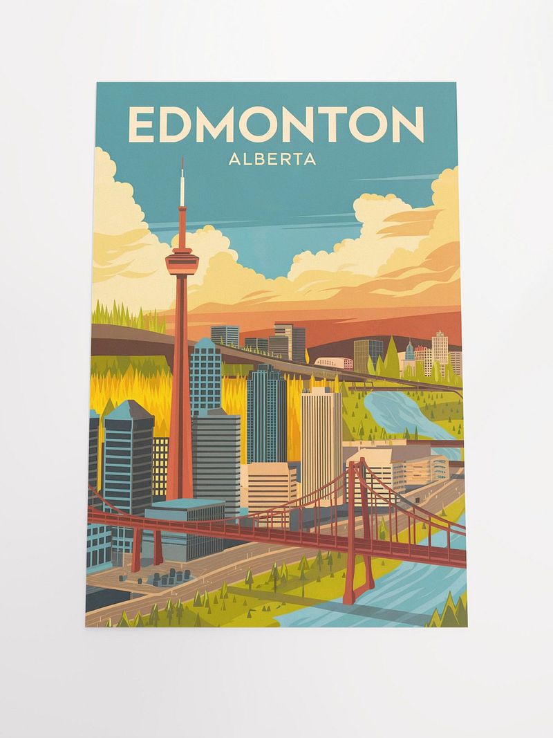 Edmonton Alberta Cityscape Premium Poster