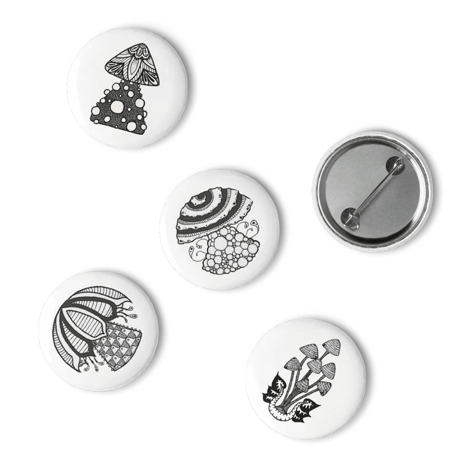 Psychedelic Mushroom Pin Button Set product image (15)