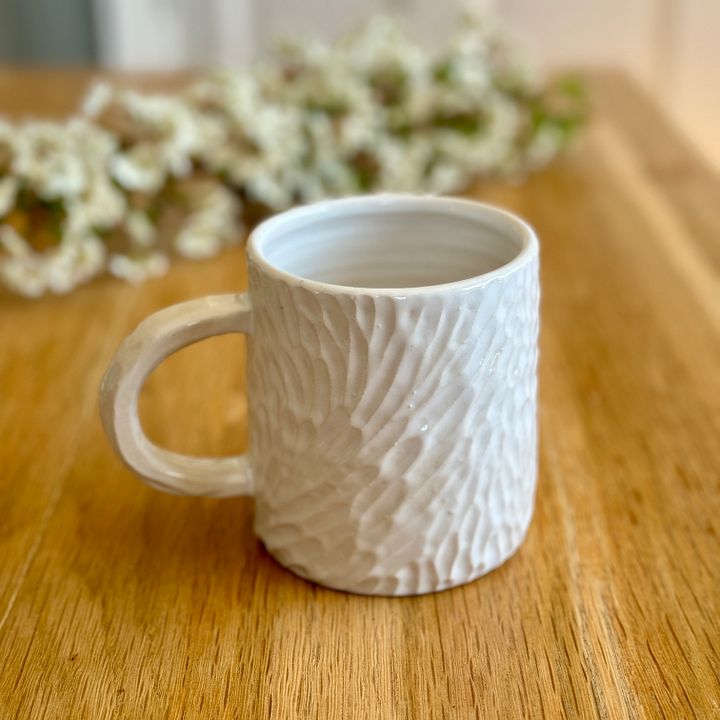 Carved White Mug product image (2)