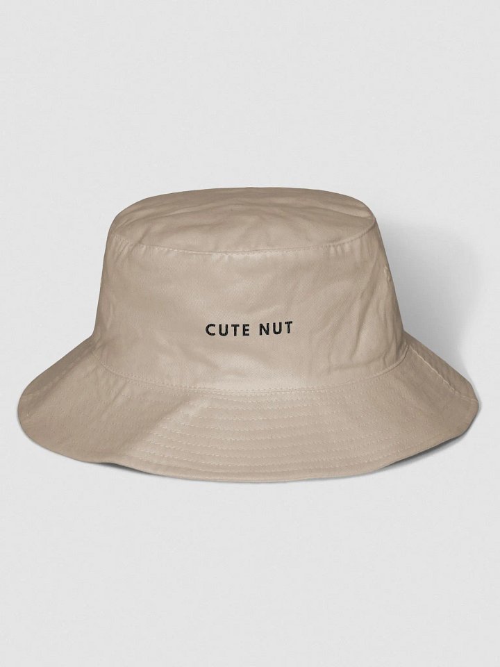 CUTE NUT // Bucket Hat [Black Text] product image (1)