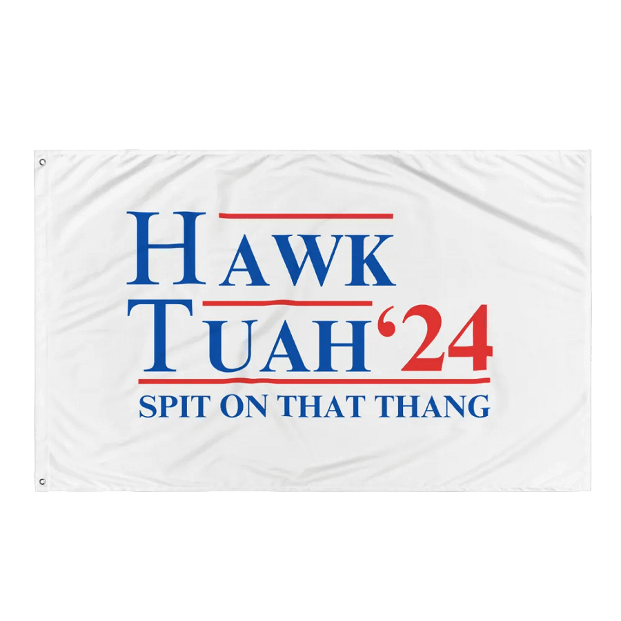 The Hawk Tuah '24 Spit on that Thang - Flag product image (3)