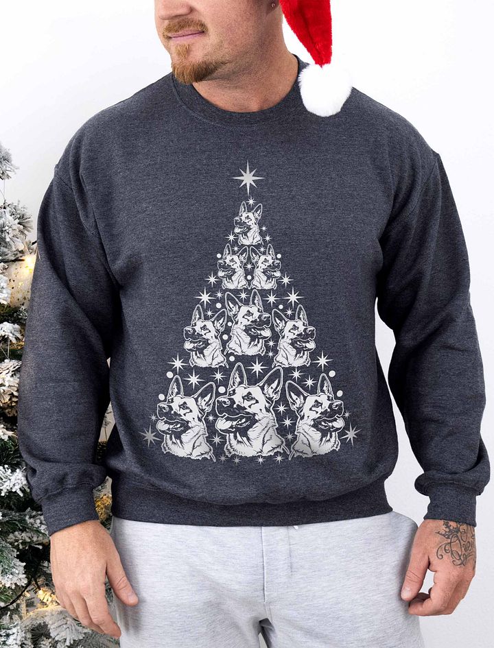 Belgian Malinois(2) Christmas Tree Sweatshirt Design for Belgian Malinois Paw-rents product image (6)