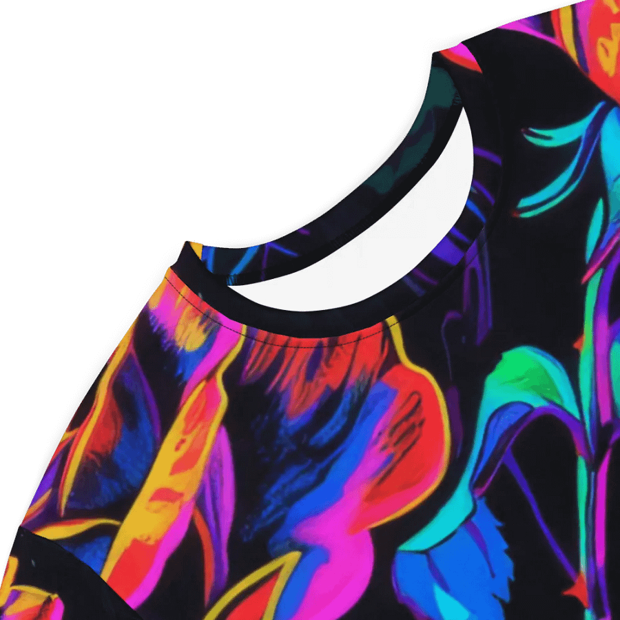 Neon Rose Garden T-Shirt Dress product image (4)