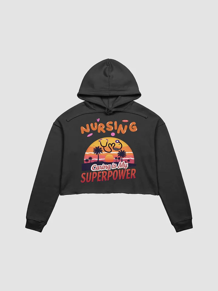 Sunset Superpower Nursing Crop Hoodie product image (1)