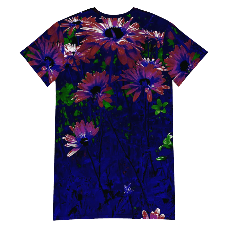 Abstract Daisy Flowers in the Garden Women's T Shirt Dress product image (7)