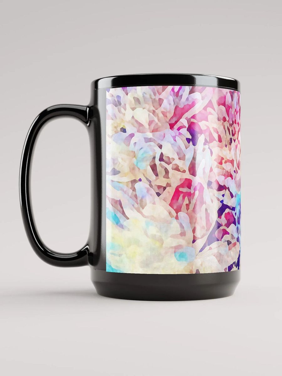 Abstract Graphic | Black Coffee Mug | Pastel Dahlias Floral product image (1)