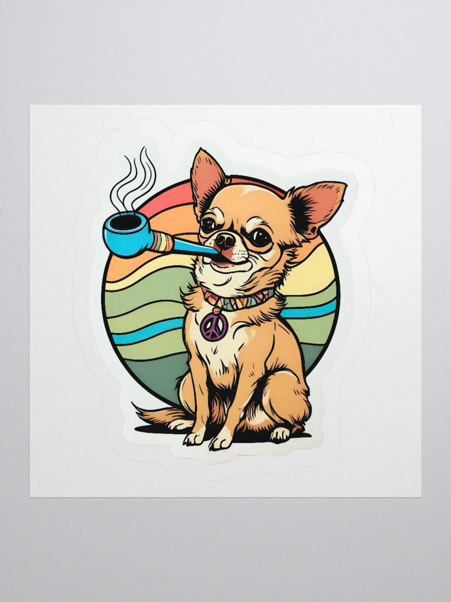 High Chihuahua Kiss Cut Sticker product image (2)