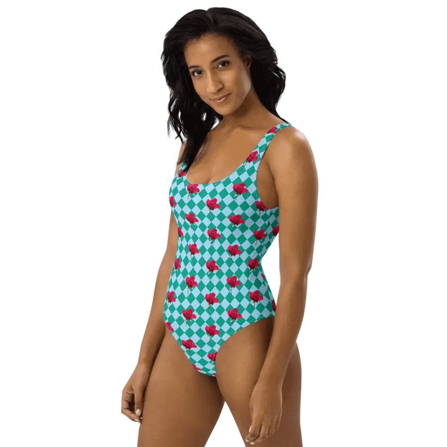 Rosy one-piece {aqua and teal} product image (7)