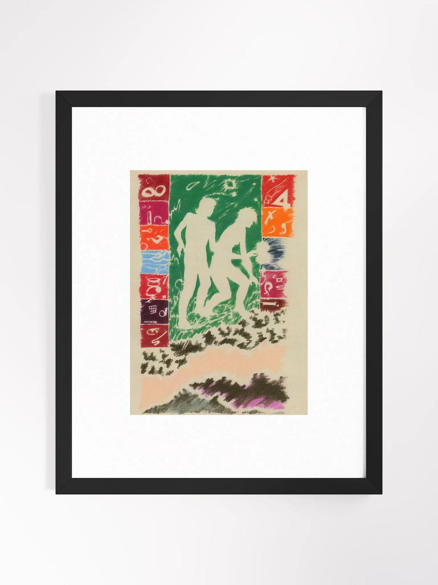 Couple in Green Print Framed product image (1)