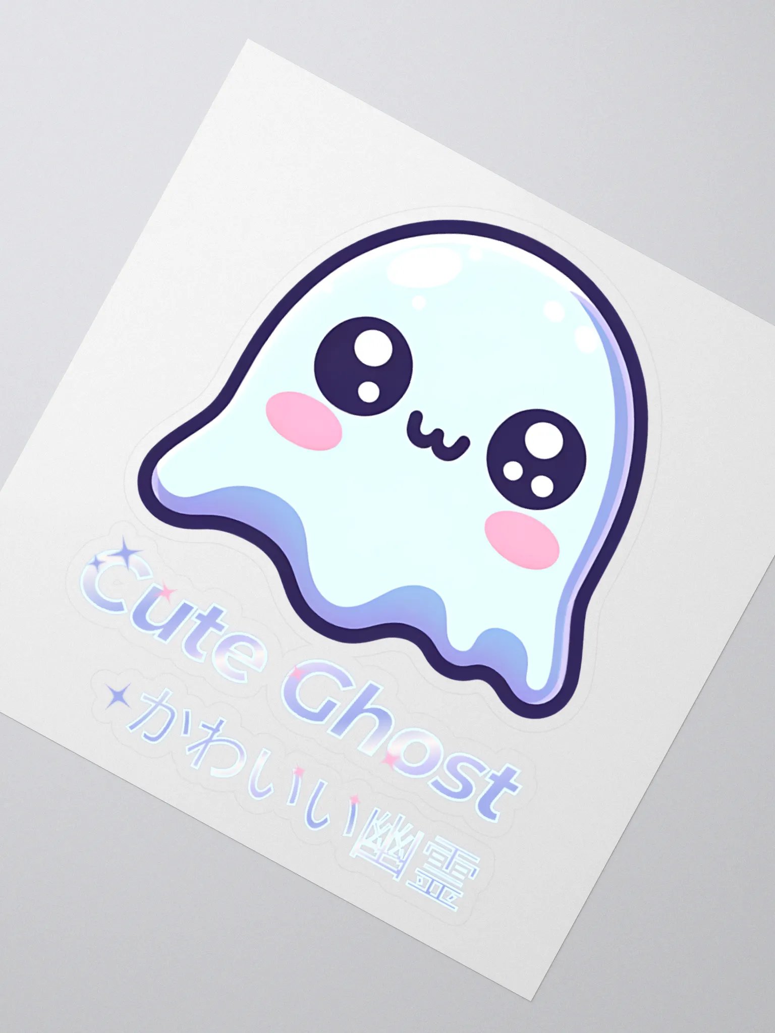 Cute Ghost Kiss Cut Sticker product image (2)