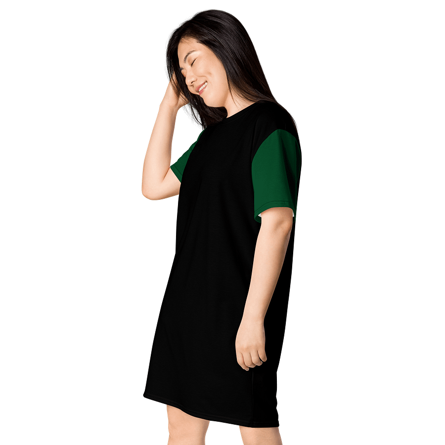 Midnight Veil Designs Black & Green Gothic T-Shirt Dress - Sizes 2XS-6XL product image (3)