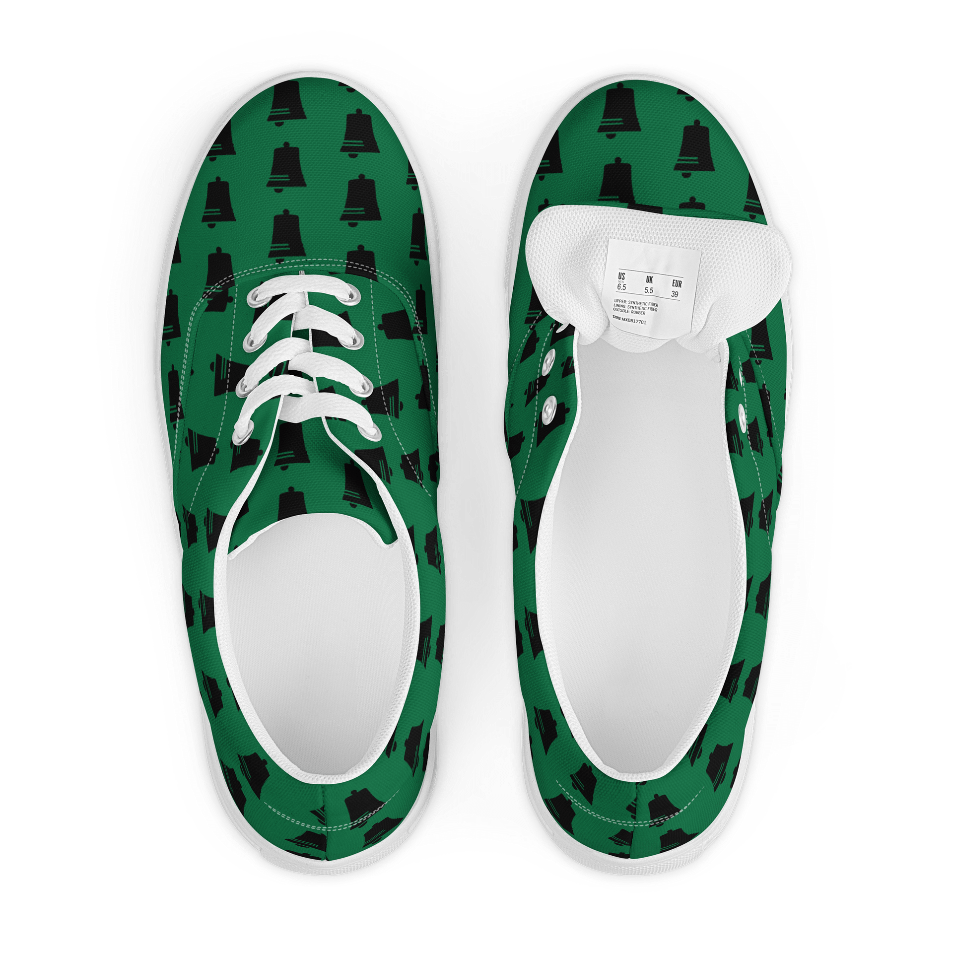 Green Bell Grid Men's Canvas Shoes product image (6)