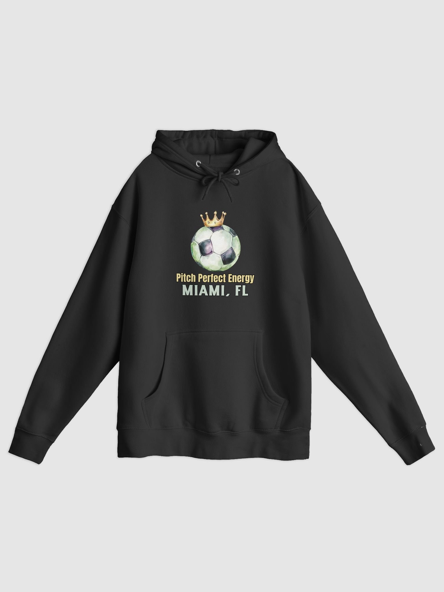 Crowned Soccer Ball Premium Hoodie, college soccer shirt, funny soccer meme shirt, soccer tailgate apparel, soccer fan hoodie unisex, soccer gifts for students product image (3)