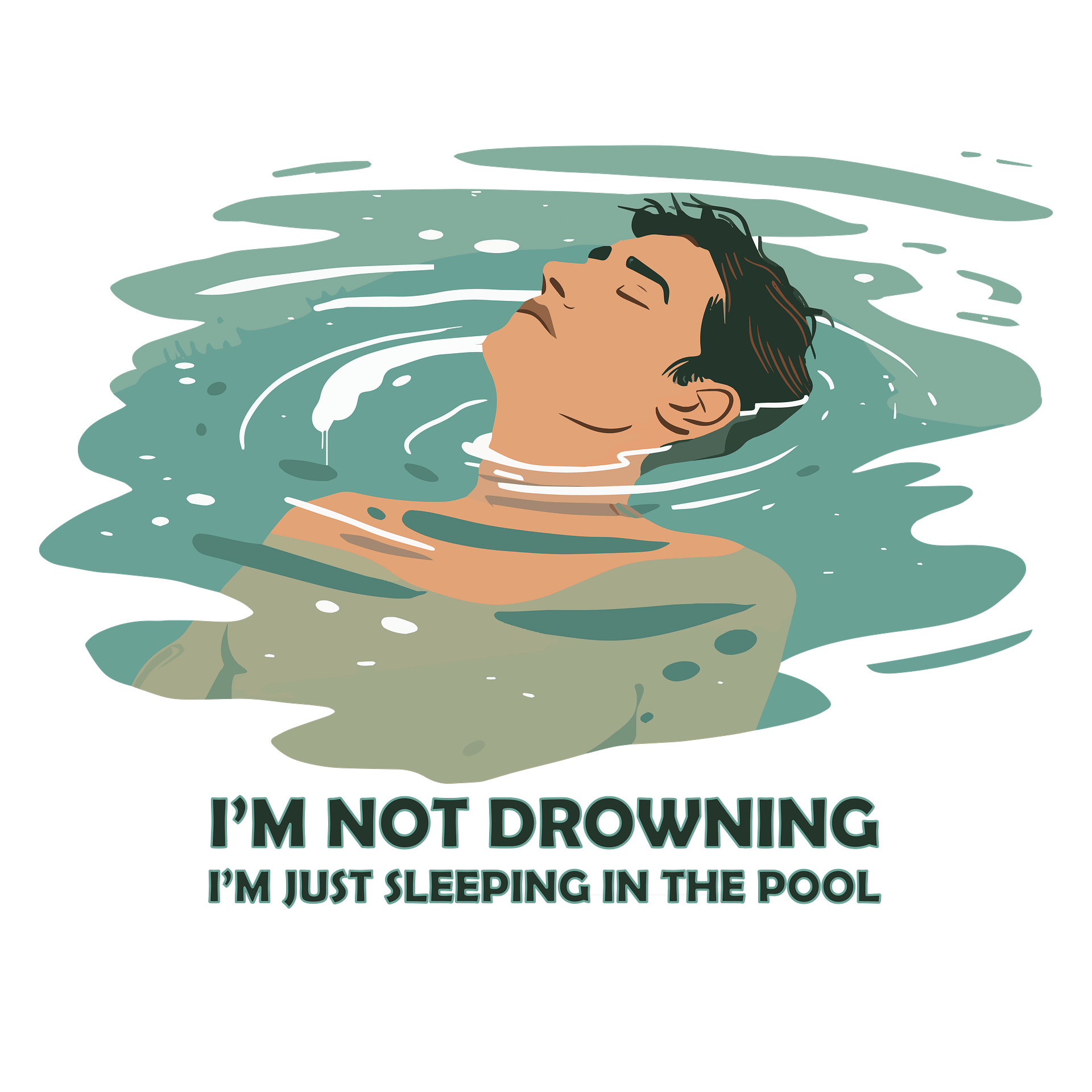 Pool Sleeping - Long Sleeve Tee product image (2)