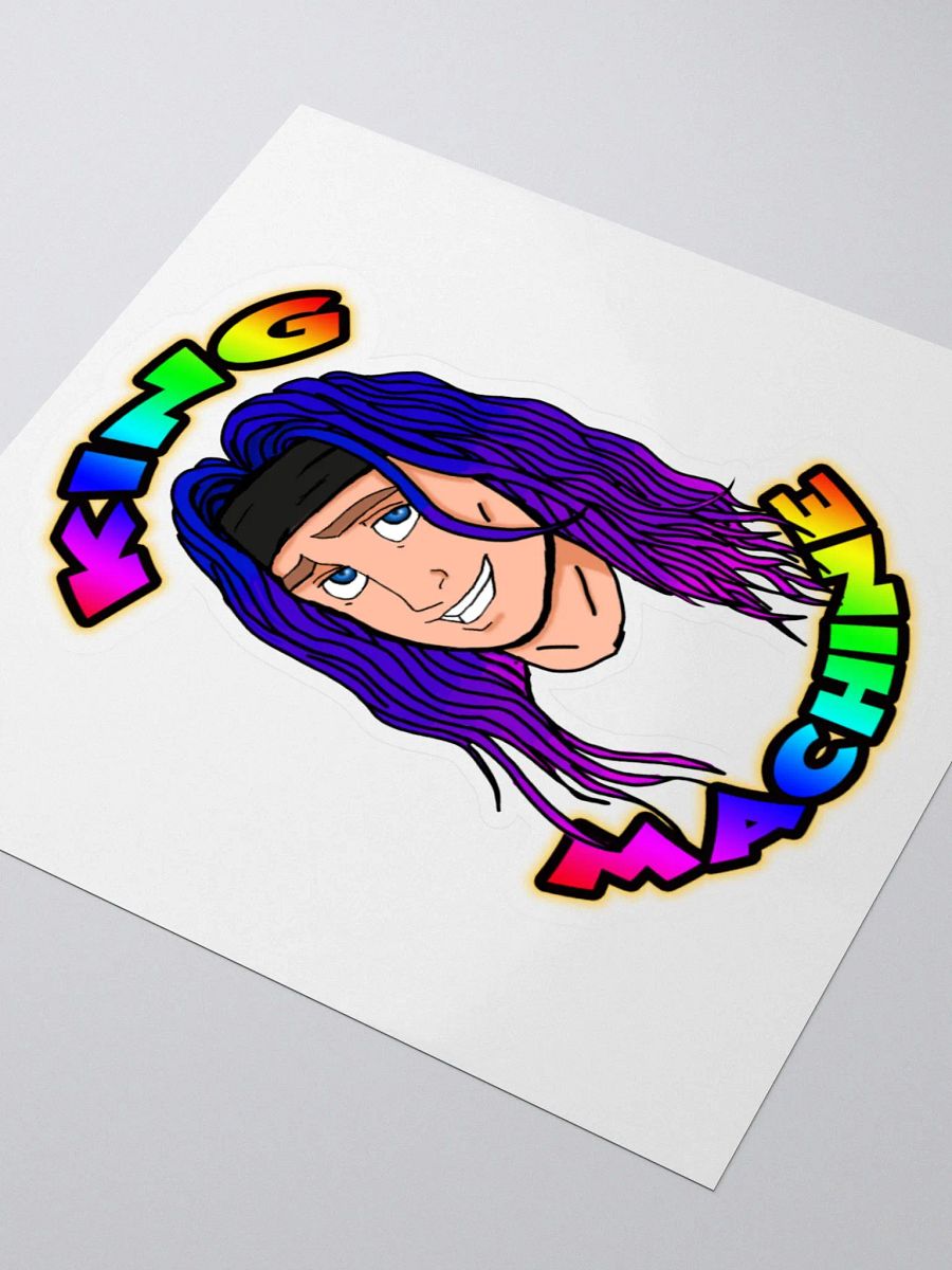 king rainbow die cut sticker product image (3)