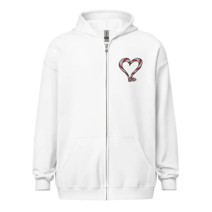 Candycane Tentacle Heart Embroidered Zip Hoodie product image (7)