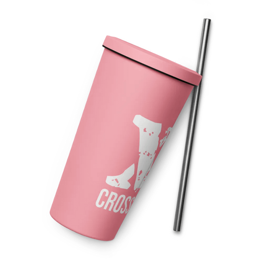 Cross Country Distressed Logo Straw Tumbler product image (135)